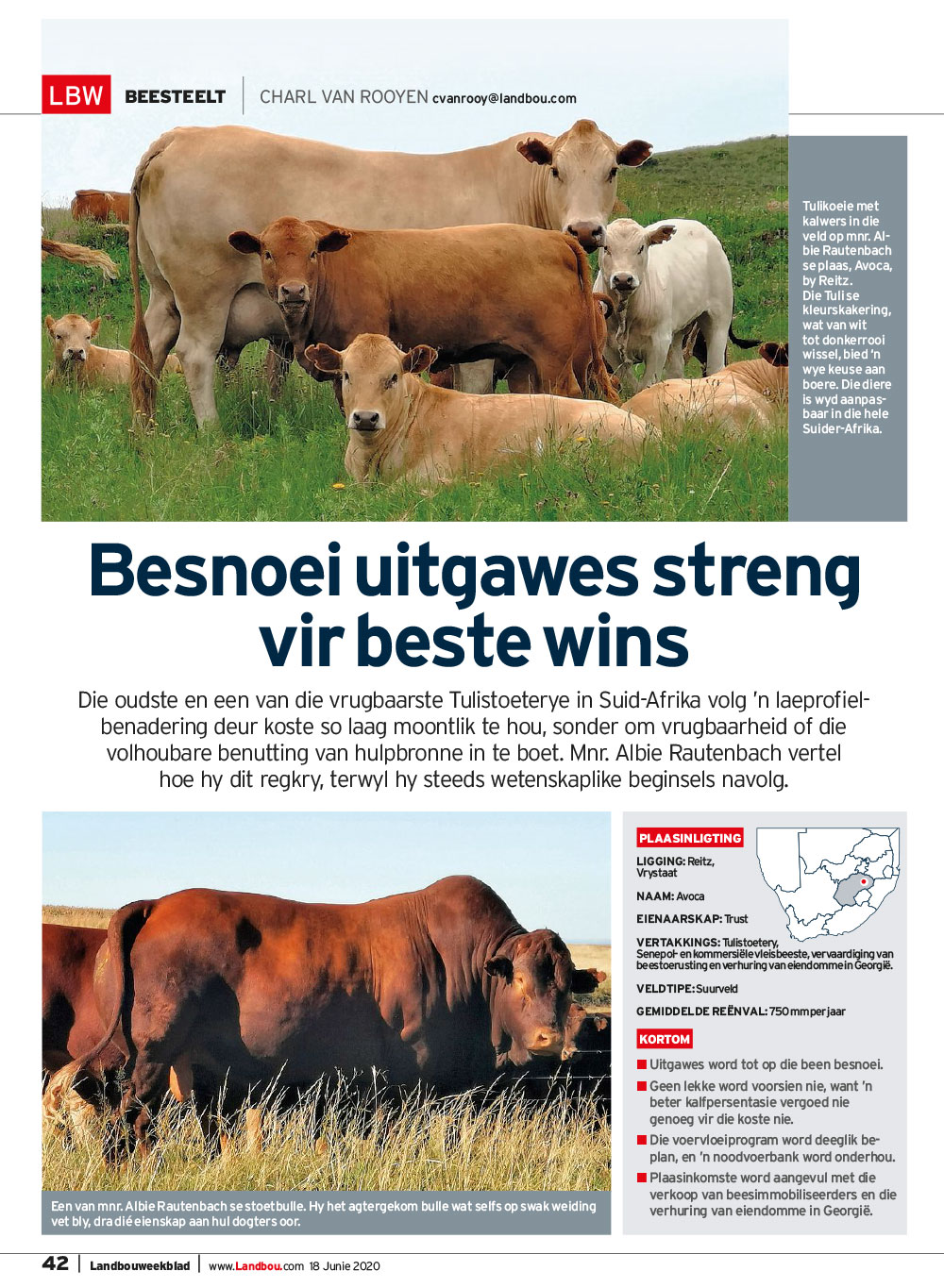 Besnoei uitgawes streng vir beste wins